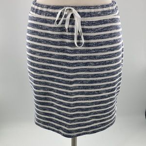 Kenzie Terry Stripped Skirt with Drawstring Women’s Large